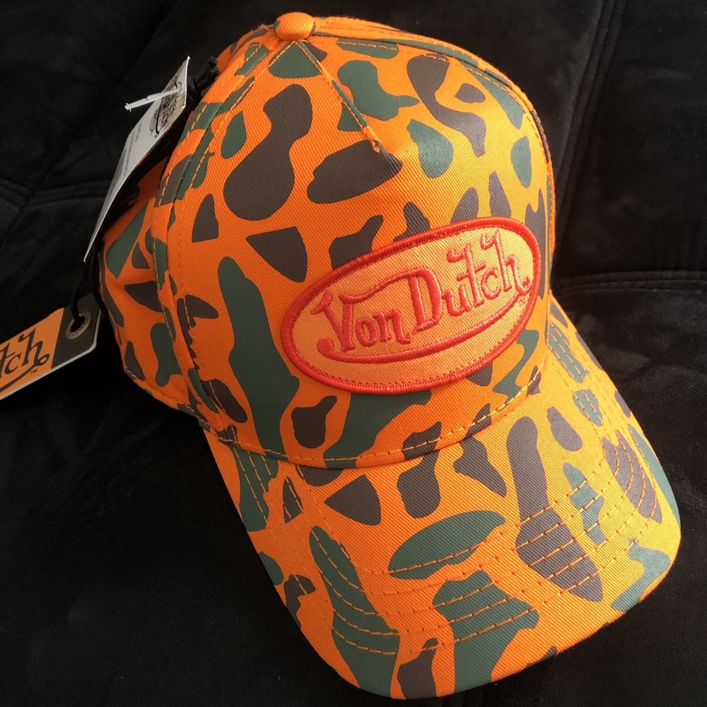 Von Dutch Orange Camo Hat